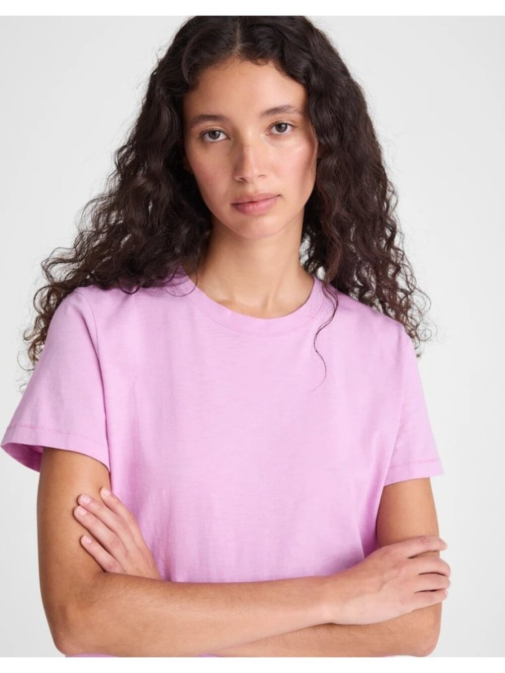 Talbots T-Shirt Top Size 2X Plus Pink Cropped Short Sleeve 100% Cotton Crewneck